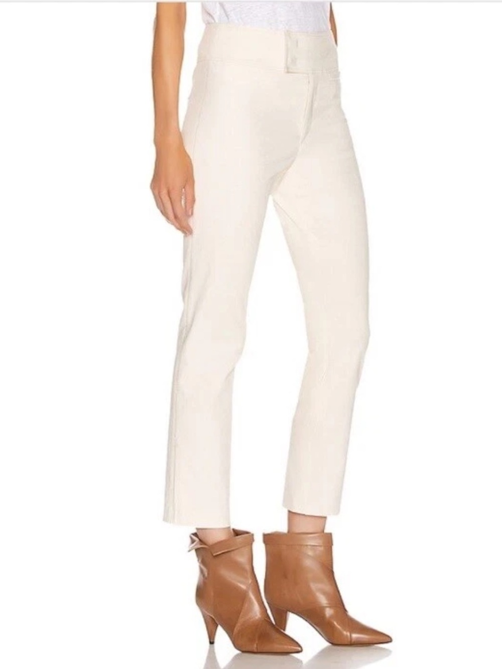 Isabel Marant Ovida Straight Leg Trouser Pants Neutral Ecru Women’s Size 8